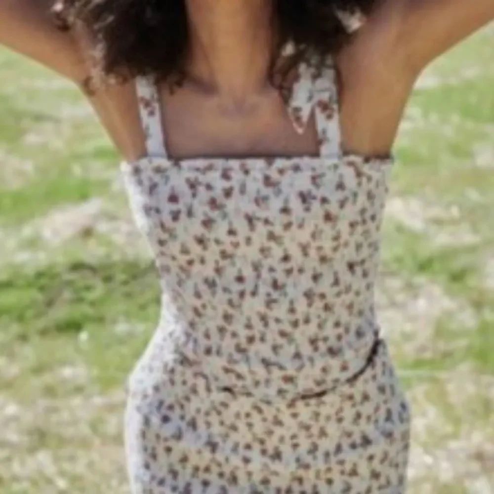 Abercrombie & Fitch Cream Floral Square-Neck Tank Top